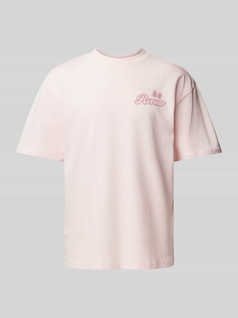 Review Oversized T-shirt met labelprint