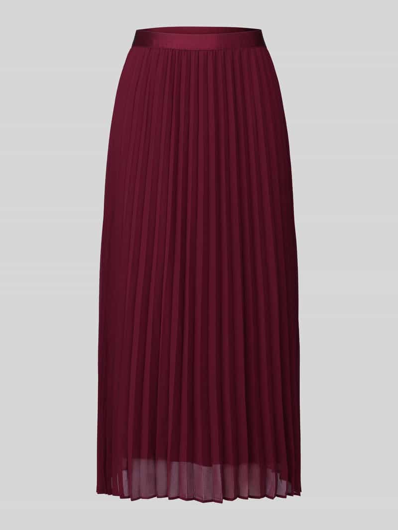 S.Oliver BLACK LABEL Plissérok met schwingende volantzoom