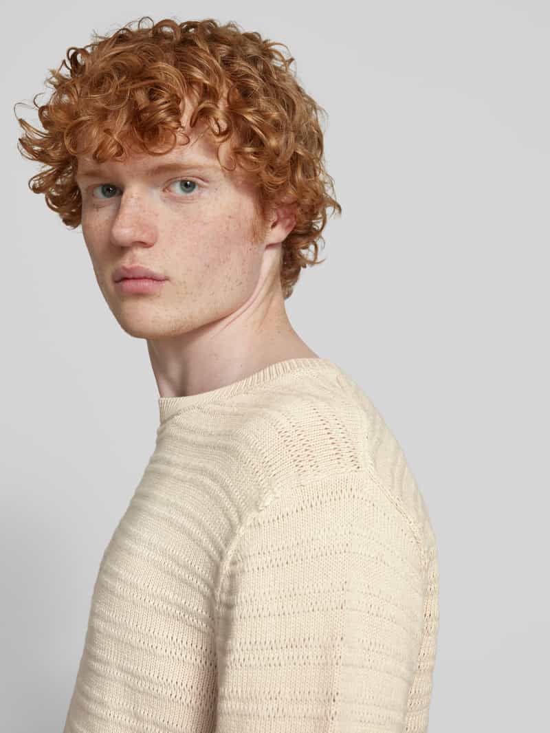 REVIEW Gebreide pullover met ribboorden