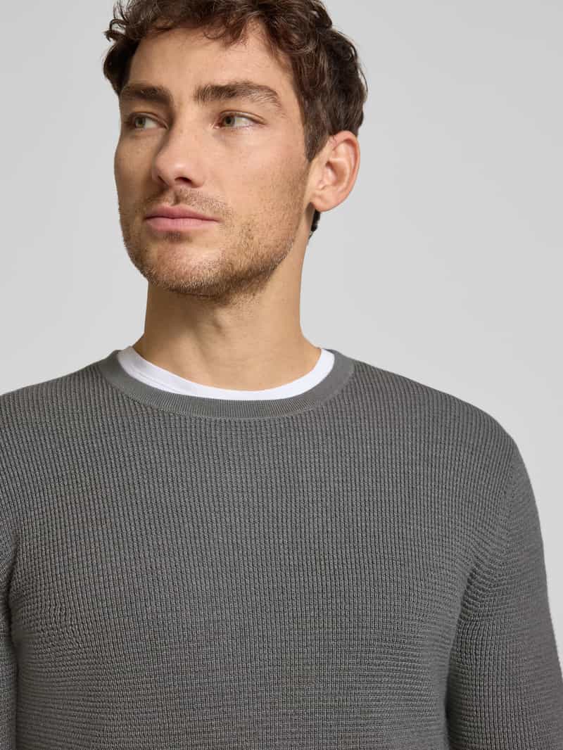 Tiger Of Sweden Regular fit gebreide pullover van mix van katoen en wol model 'Connor'
