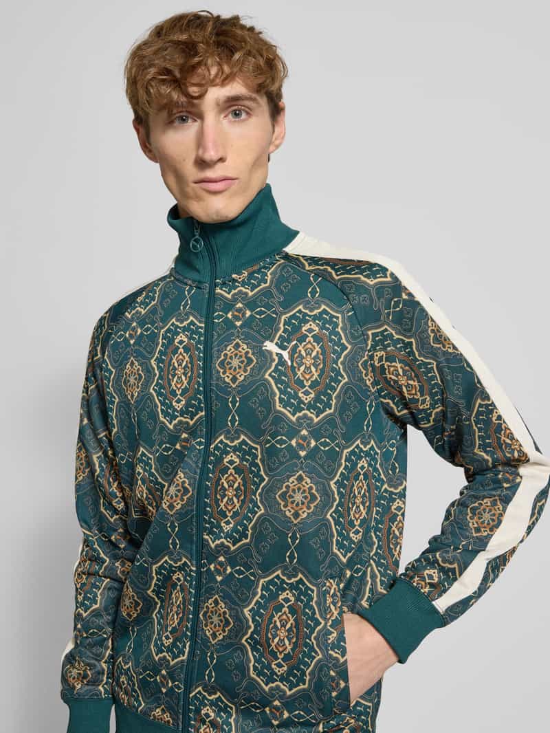 PUMA PERFORMANCE Sweatjack in all-over look met opstaande kraag