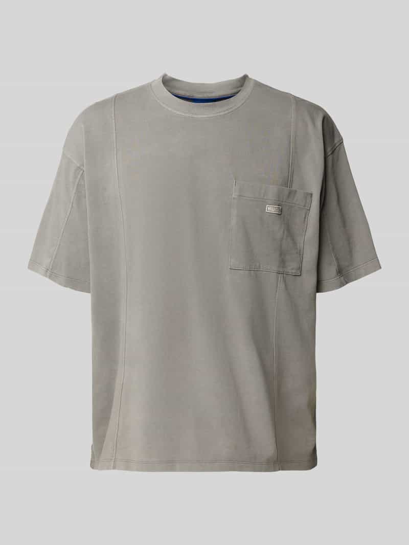 Hugo Blue T-shirt met borstzak model 'Naimos'