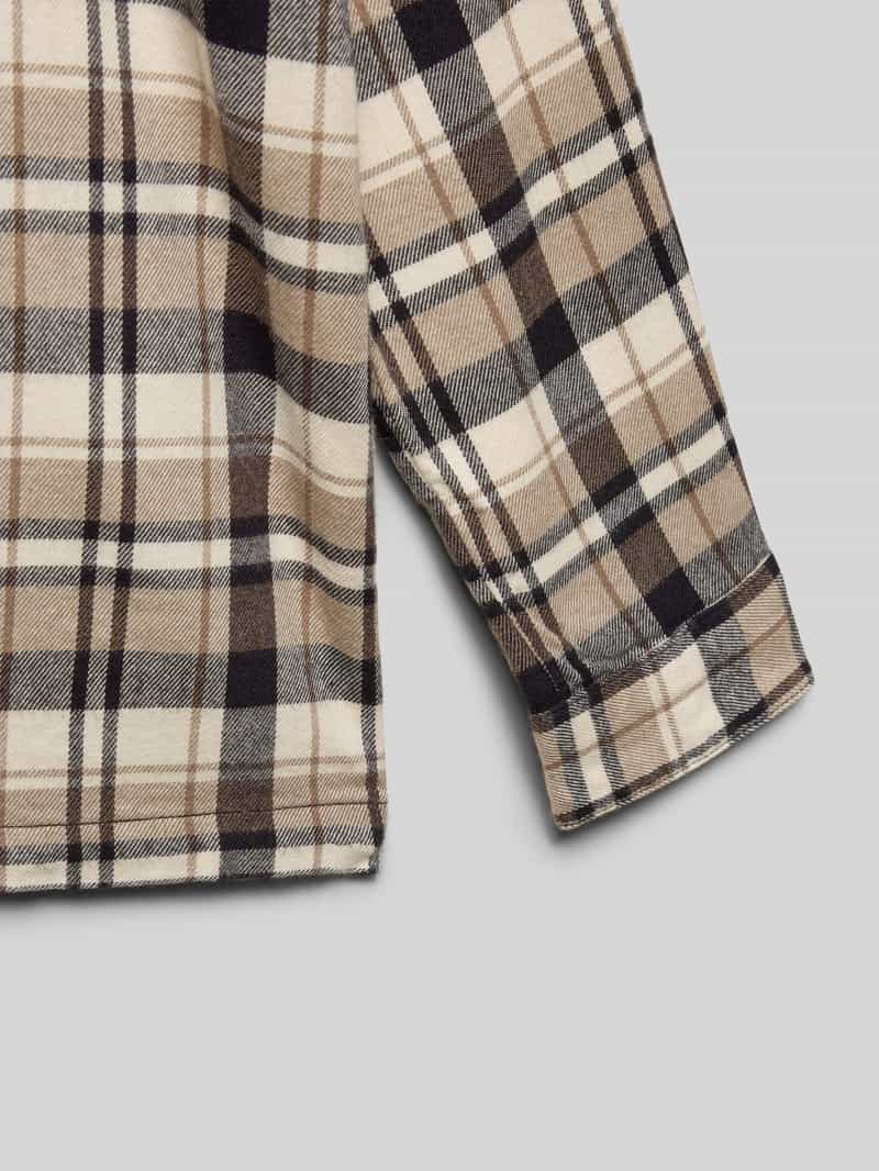 s.Oliver RED LABEL Regular fit flanellen overhemd van een mix van katoen en viscose