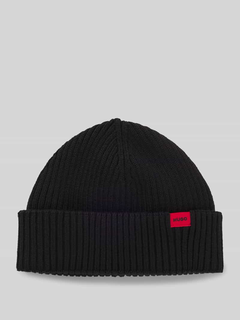 HUGO Beanie van scheerwolmix model 'XUSH'