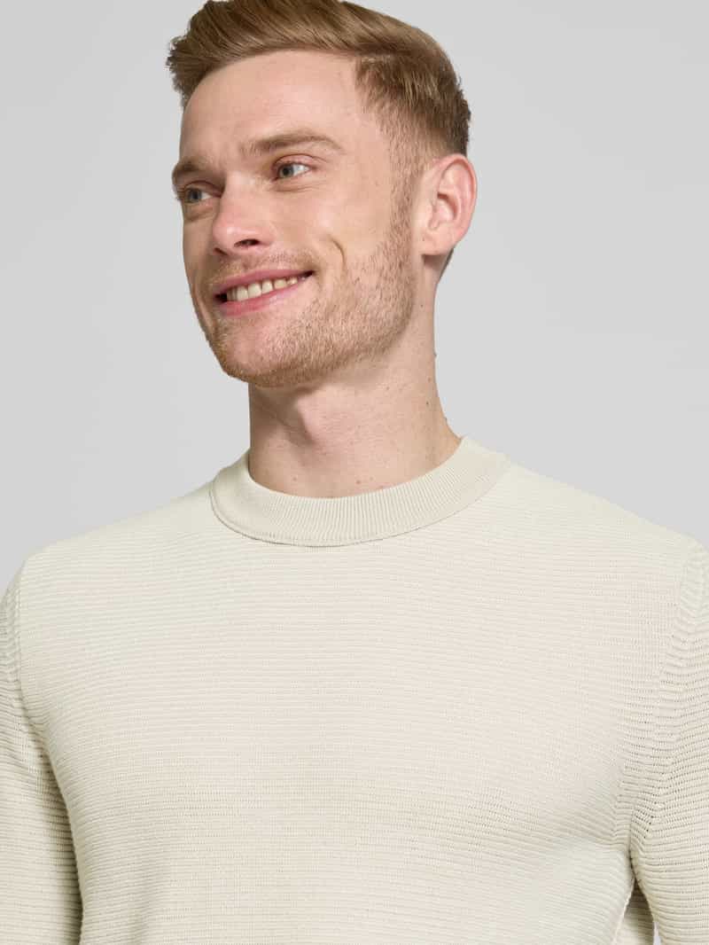 Boss Orange Gebreide pullover met ribboorden model 'Aspoki'