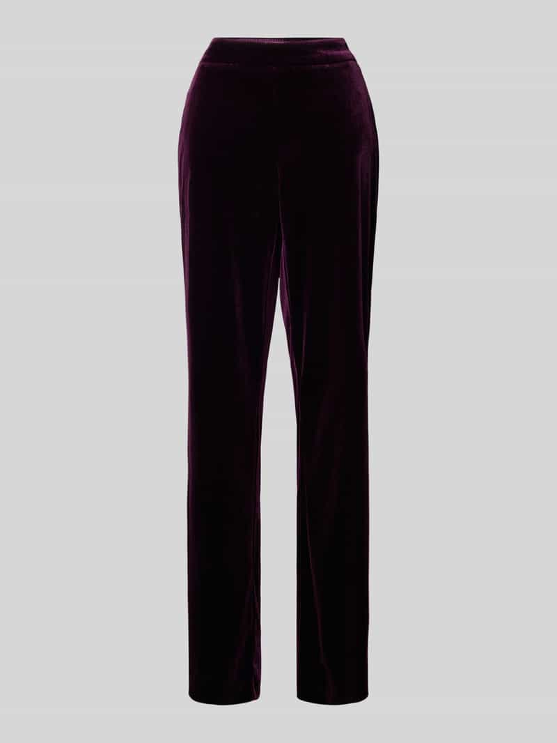 Straight leg stoffen broek met elastische band, model 'Flanna'