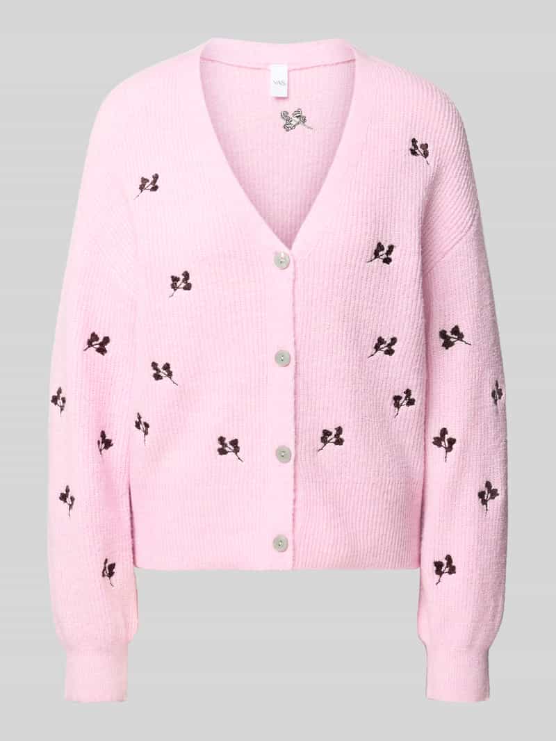 relaxed fit gebreid jack met wol model 'Fleur'