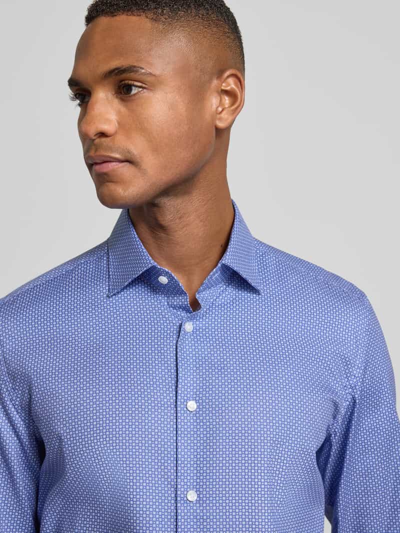 seidensticker Slim fit zakelijk overhemd van katoen met kentkraag