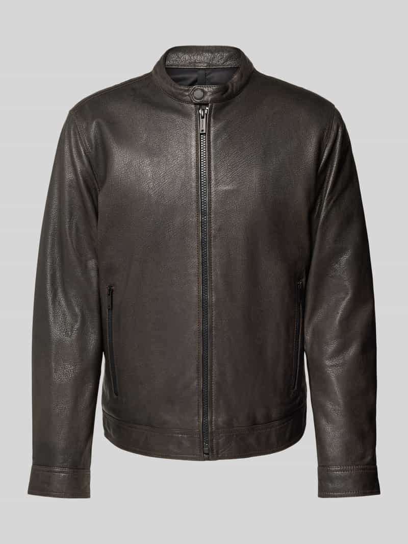Strellson Slim fit leren jack van generfd lamsleer model 'JACE'