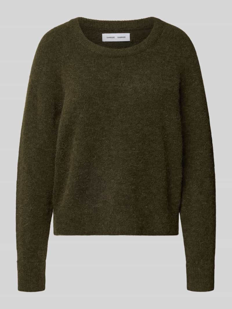 Samsøe Gebreide pullover van wolmix met ronde hals
