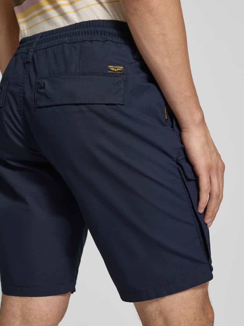 PME Legend Regular fit korte cargobroek met labelpatch model 'HAWK'
