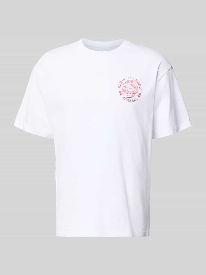T-shirt van 100% Katoen Model 'MUSIC CHANNEL'