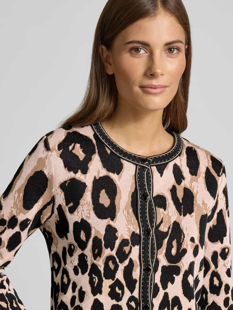 Marc Cain Regular fit gebreid jack met viscose