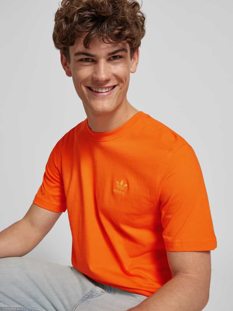adidas Originals T-shirt met labelstitching model 'TREFOIL'