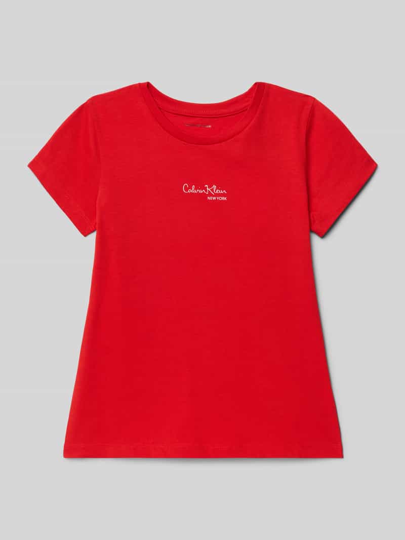 Calvin Klein Jeans Regular fit T-shirt met logoprint model 'Signature'