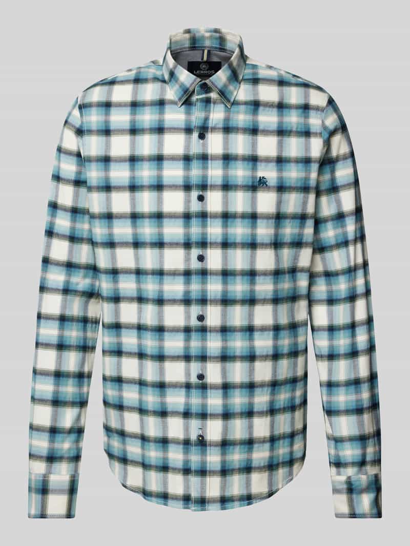 Lerros Regular fit vrijetijdsoverhemd met labelstitching