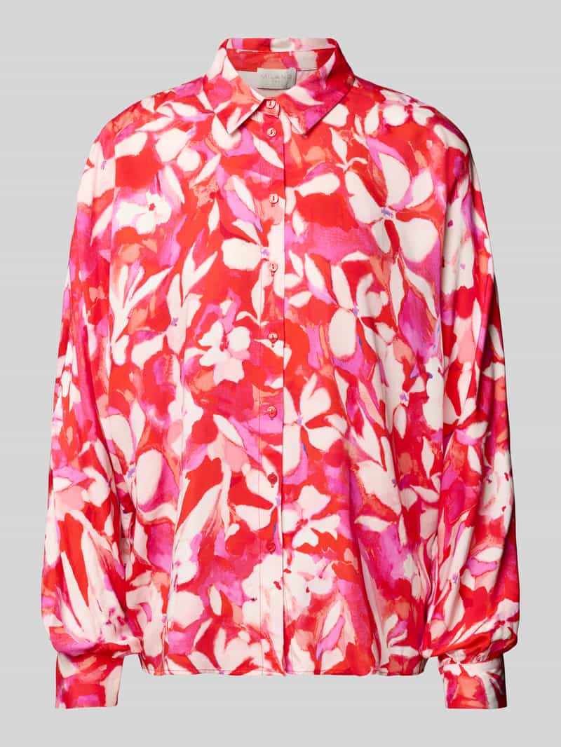 milano italy Regular fit blouse met ballonmouwen