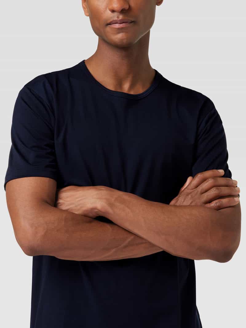 mey T-shirt met geribde ronde hals