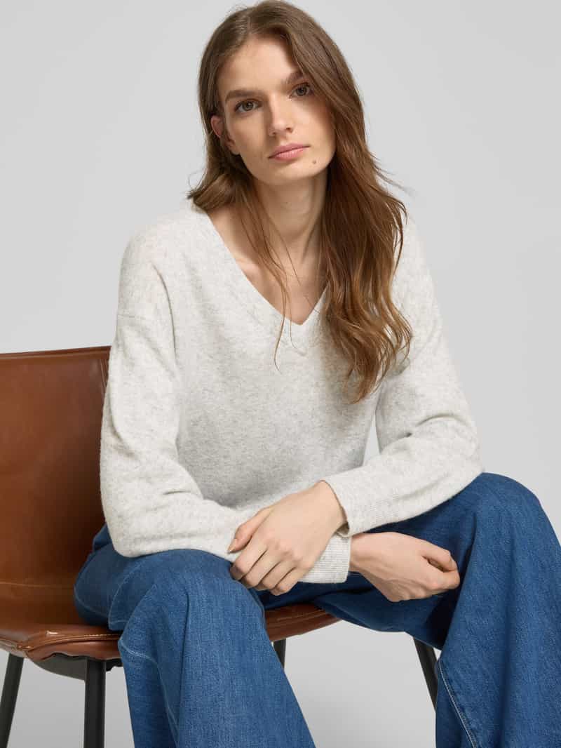 American vintage Gebreide pullover met ribboorden model 'RAXOW'