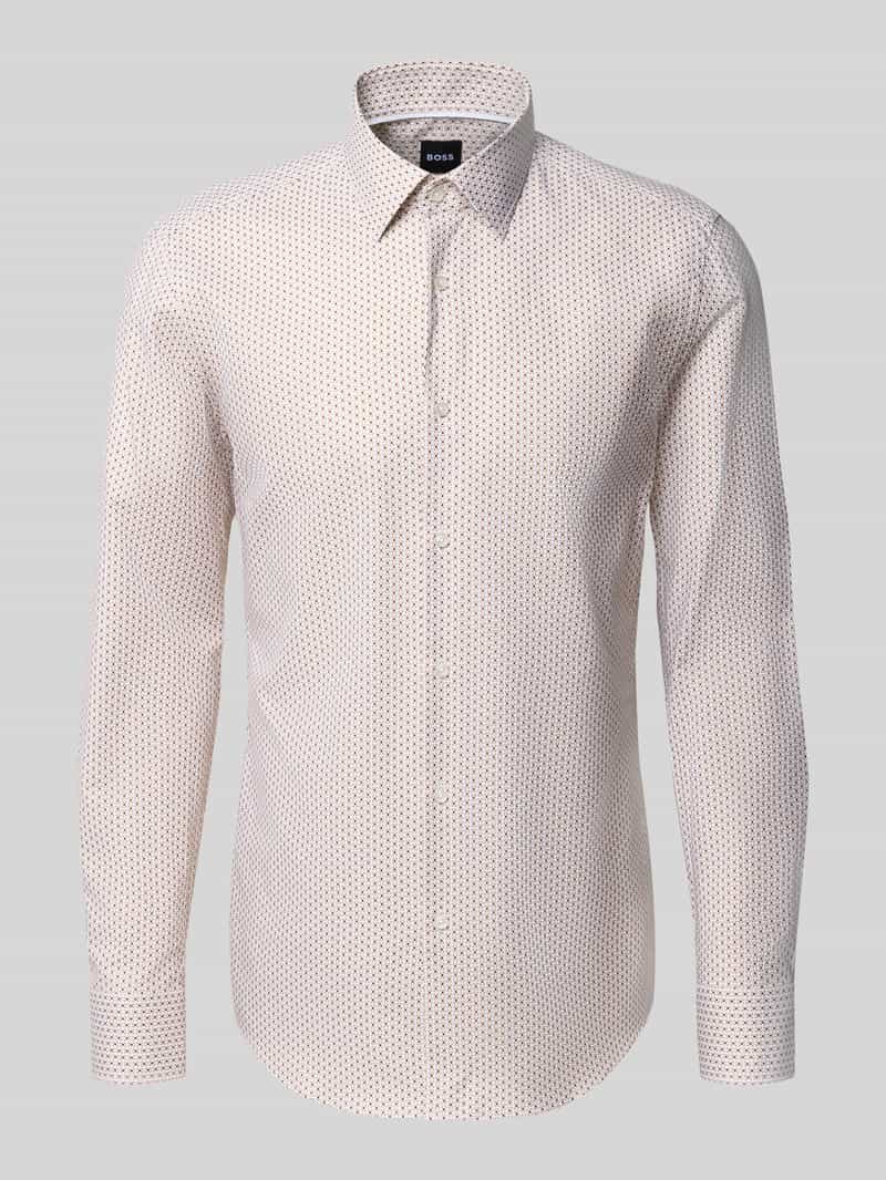 Boss Slim fit zakelijk overhemd van puur katoen