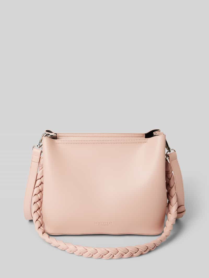 Seidenfelt Handtas in leerlook model 'MELBU'