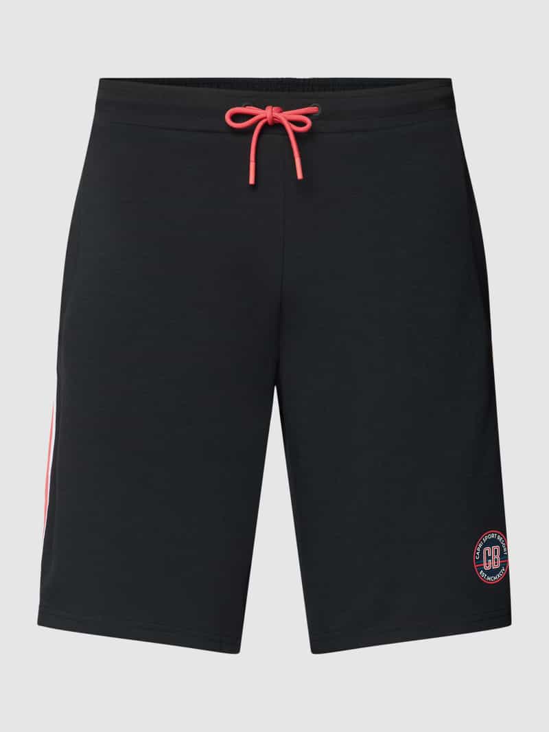 Regular fit sweatshorts met labelbadge Christian Berg Men