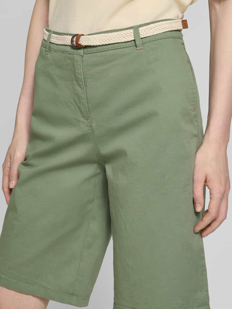 Christian Berg Woman Bermuda met riem en Franse steekzakken
