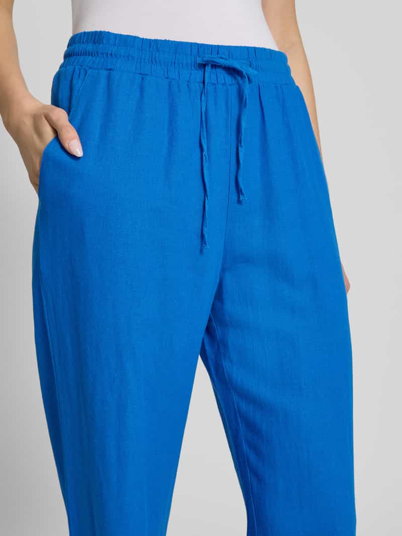 FREE QUENT Straight leg linnen broek met steekzakken model 'Lavea'