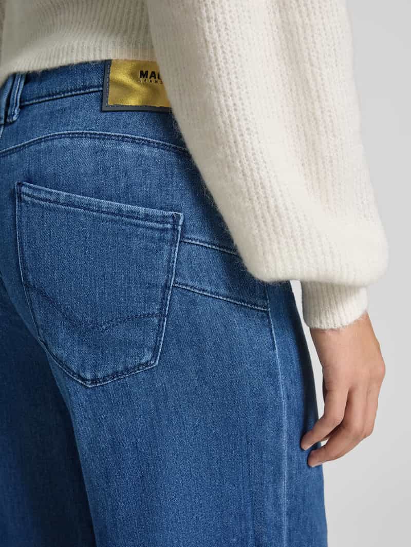 MAC Korte jeans met wijde pijpen