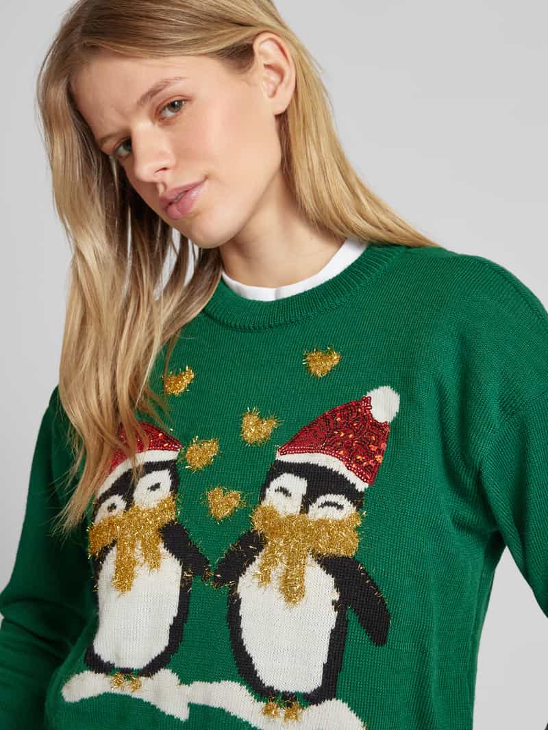Only Gebreide pullover met kerstmotief