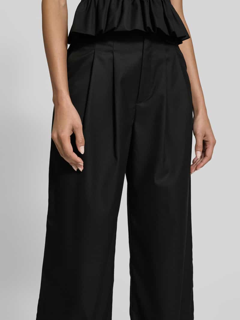 Gestuz High waist broek met bandplooien model 'pauline'