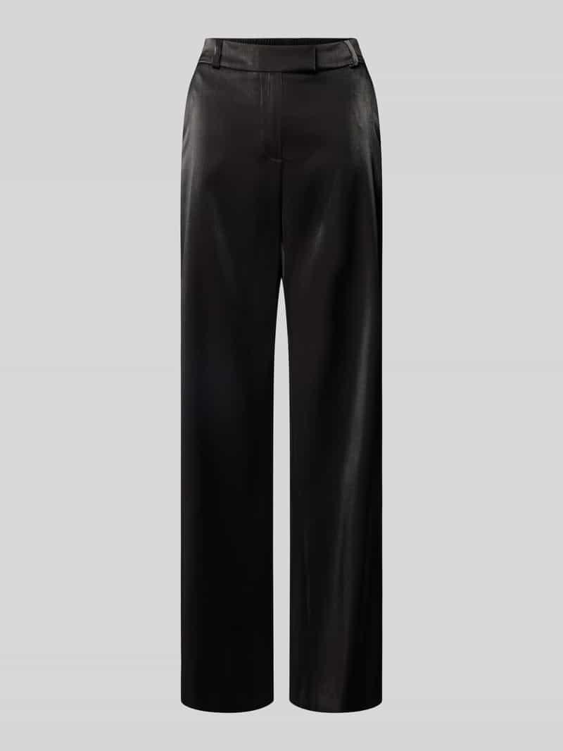 Comma Wide leg stoffen broek met riemlussen