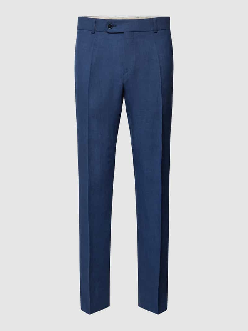 Carl gross Slim fit pantalon van linnen met persplooien, model 'Tomte'