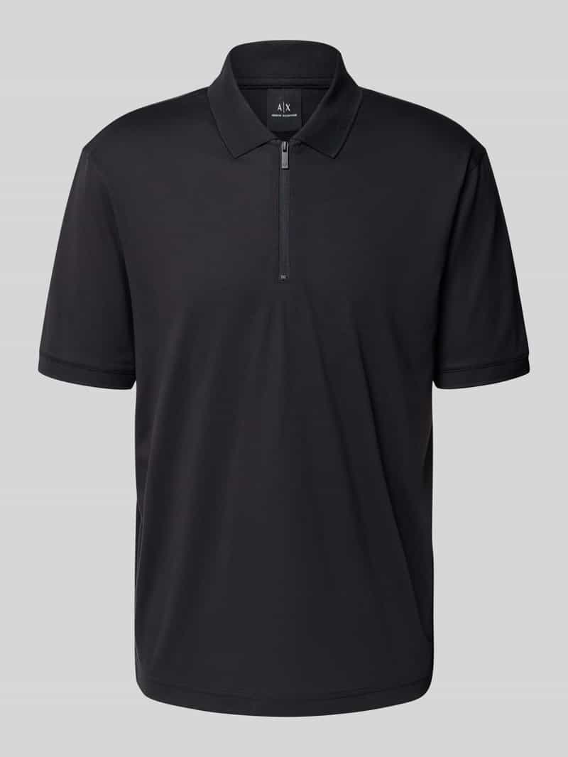 Armani Exchange Poloshirt met korte ritssluiting