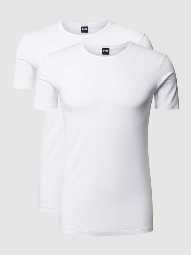 Boss T-shirt met labeldetail in een set van 2 stuks