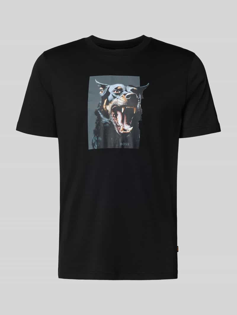 Boss Orange Slim fit T-shirt van puur katoen model 'TE_DOBERMANN'