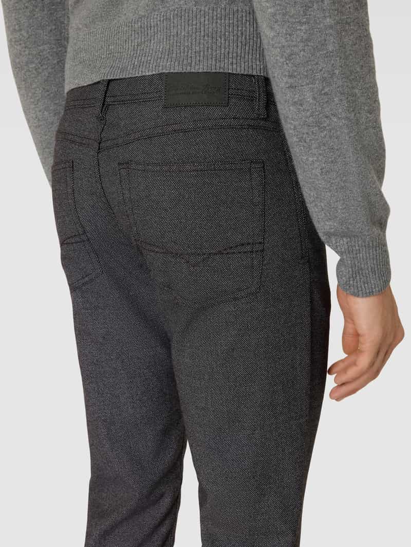 Christian Berg Men Regular fit stoffen broek met structuurmotief