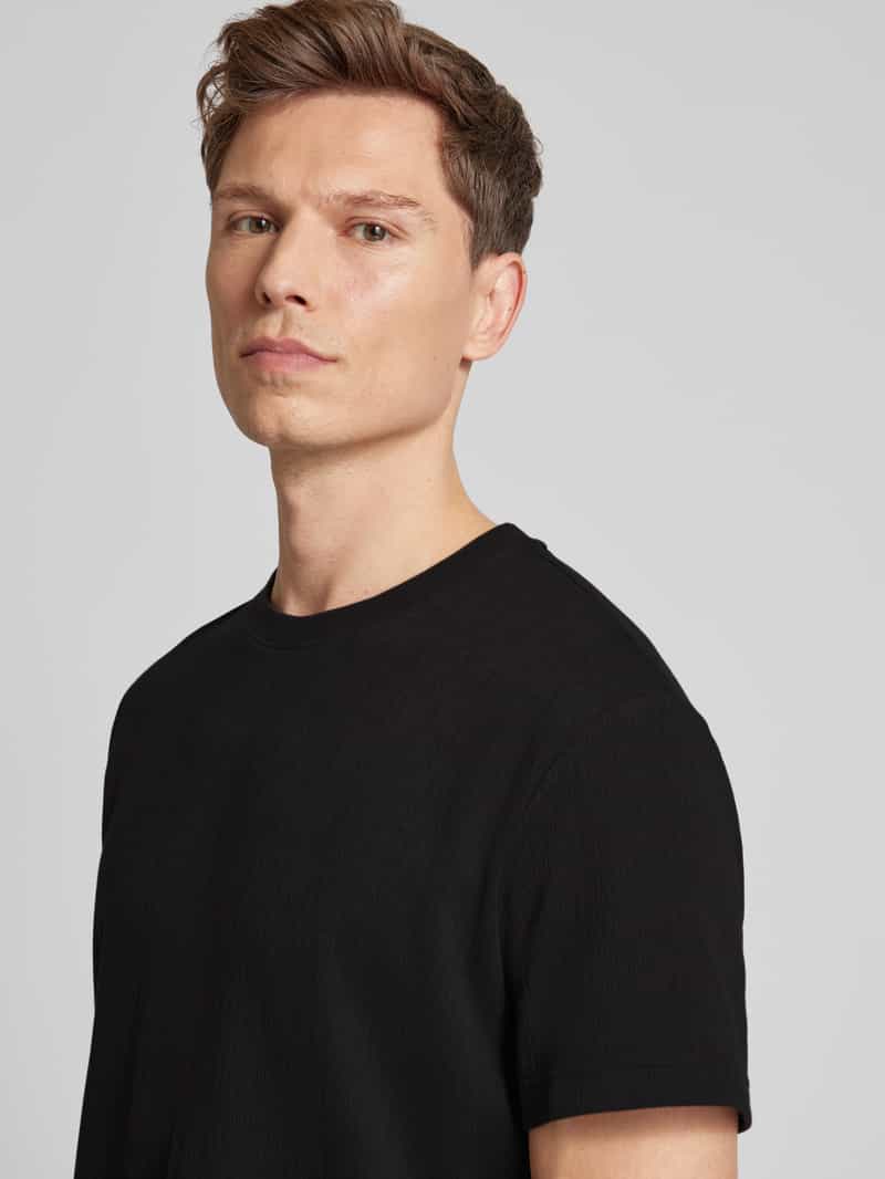 CK Calvin Klein T-shirt met geribde ronde hals