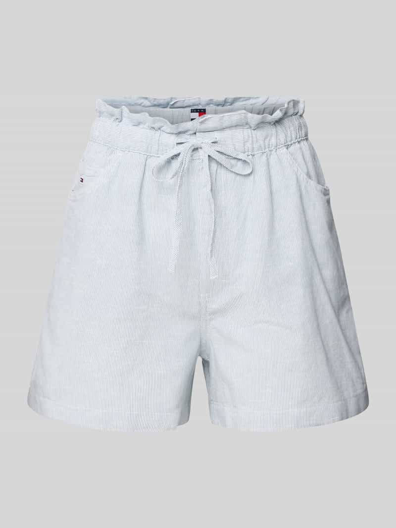 Tommy Jeans Regular fit korte paperbagbroek van een mix van katoen en linnen
