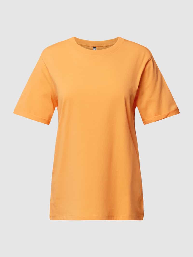 Pieces T-shirt met vaste mouwomslagen