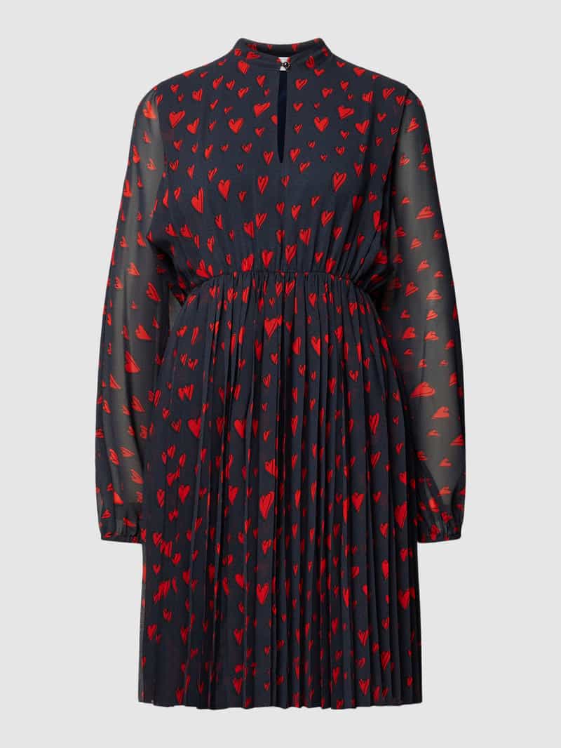 Jake*s Collection Knielange jurk met druppelvormige hals