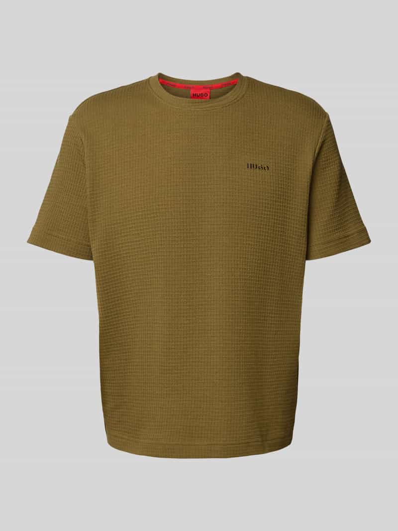 HUGO T-shirt met labelstitching model 'Austin'