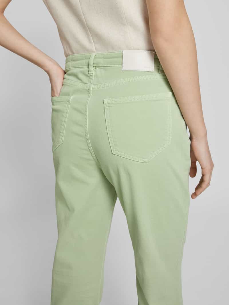 Opus Tapered fit jeans met open zoom model 'Eboni'