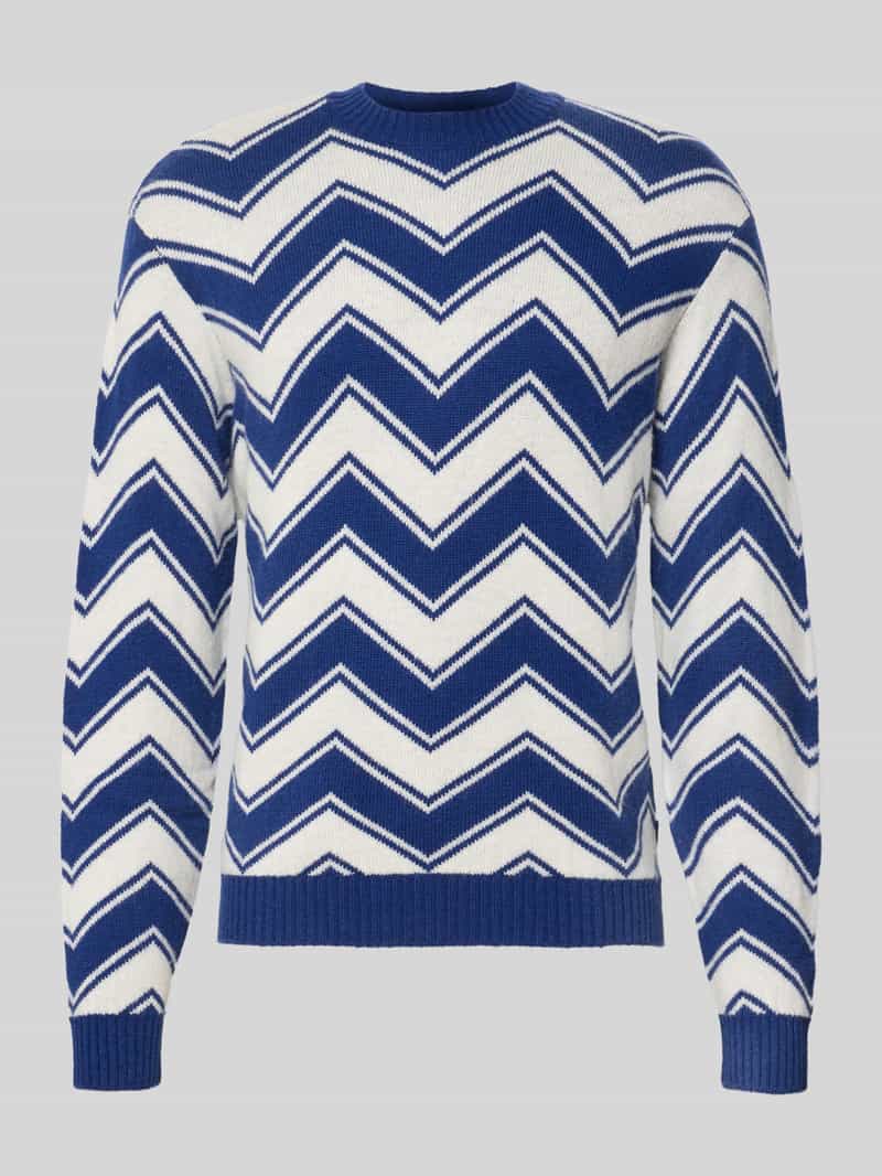Gebreide pullover van scheerwolmix met ronde hals