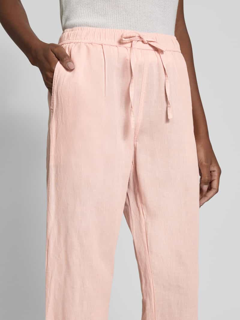 NEO NOIR Straight fit linnen broek met steekzakken model 'Sonar'