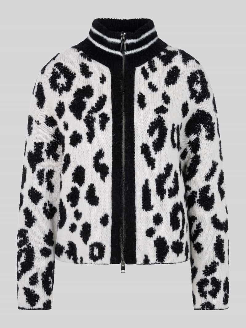 Marc Cain Regular fit gebreid jack met wol