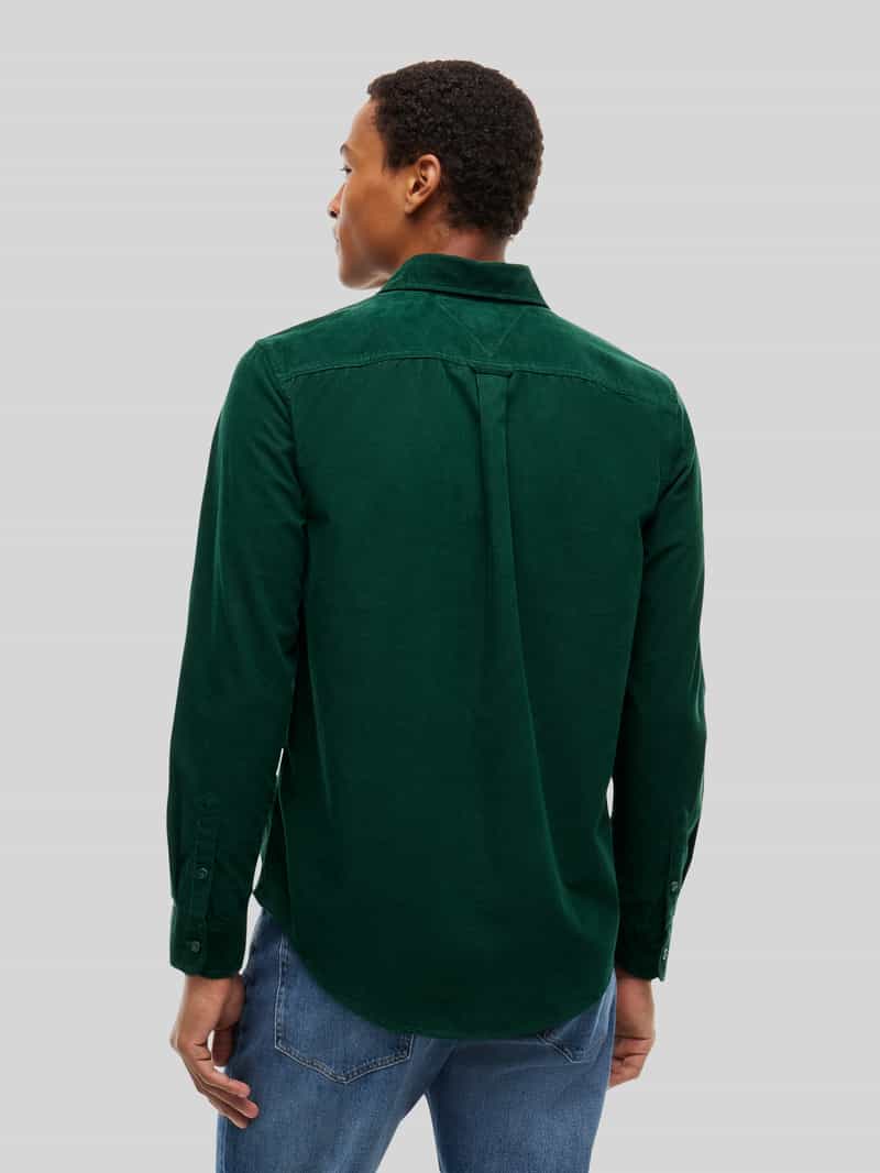 Tommy Jeans Regular fit corduroy overhemd met borstzak