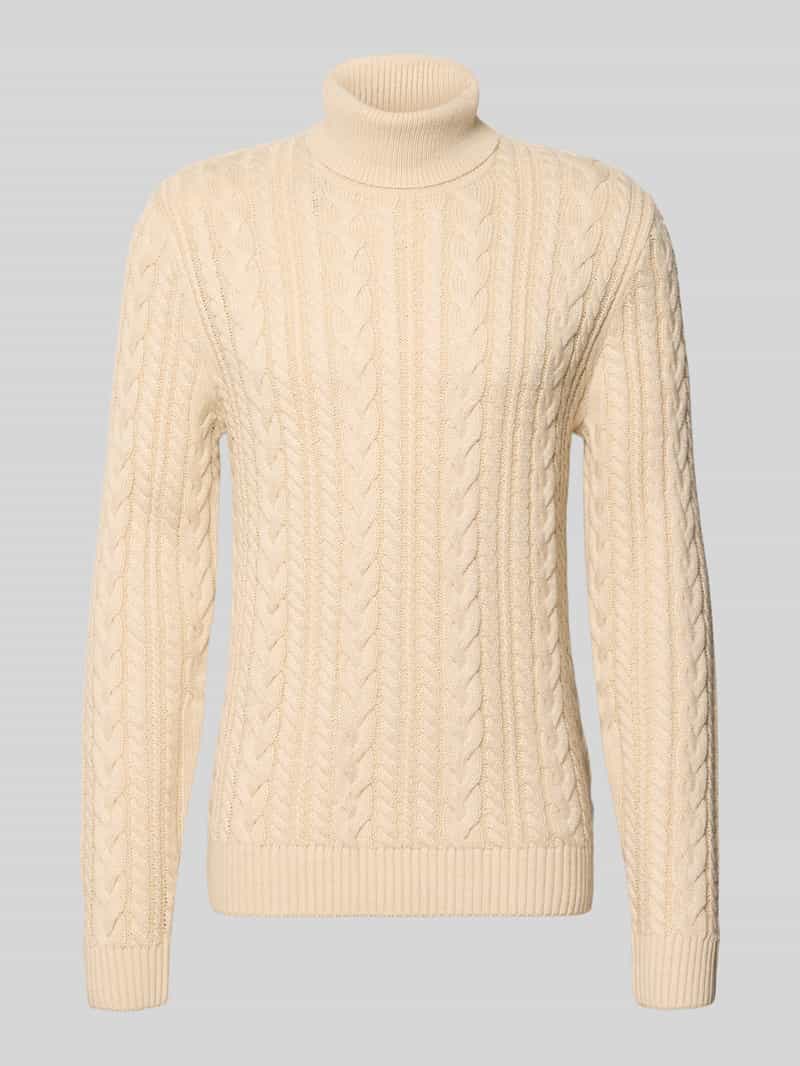 JACK & JONES Premium Slim Fit gebreide pullover met katoen-aandeel model 'Callum'