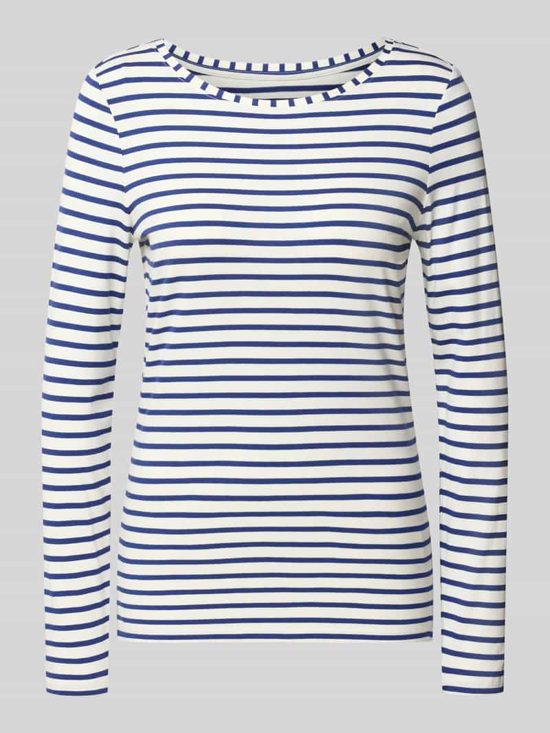 Oui Regular fit shirt met lange mouwen van mix van katoen en modal