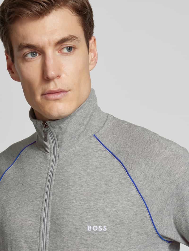Boss Sweatjack met labelstitching model 'Mix&Match'